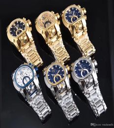 2018 Luxury Men Watch Reserve Bolt Zeus Magnum Magnum Res résistant Dual Time Temps Big Cadrz Swiss Quartz Watch9539001