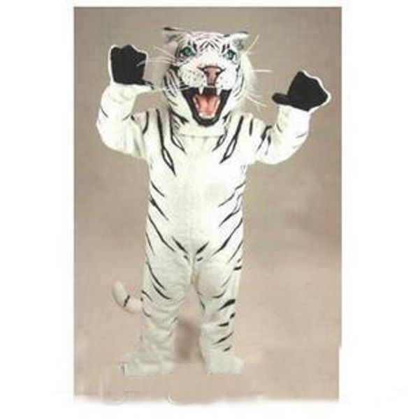 2018 Costumes de mascotte taille adulte de haute qualité professionnel personnalisé tigre du Bengale chat mascotte tête costume costume halloween