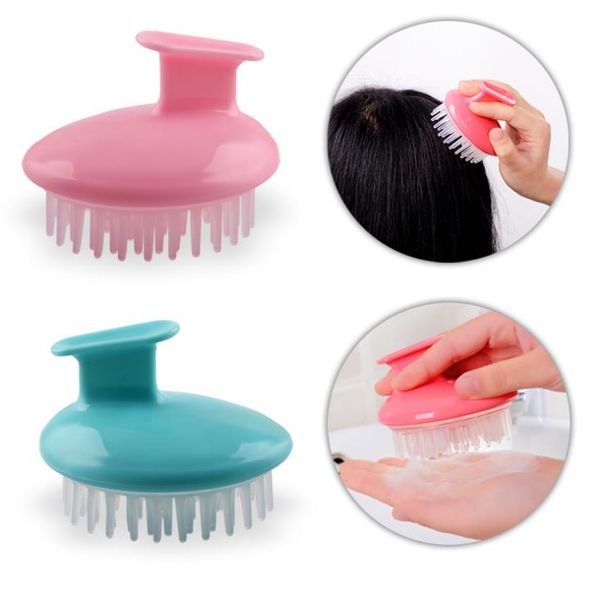 Massage brosse à cheveux peignes shampooing brosses lavage cuir chevelu Airbag peigne plastique 4 couleurs avec emballage de détail propreté de la tête a394