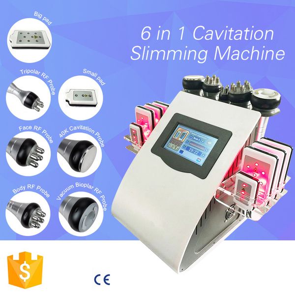 2022 Médical 40K Liposuccion ultrasonique Cavitation 8 Pads LLLT Lipo Laser Minceur Machine Vide RF Soins de la peau Salon Spa Équipement