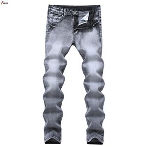 2018 jeans pour hommes vintage gris slim ajustement denim jean jeans masculin pantalon long pantalon rétro pantalon de marque motard taille 42
