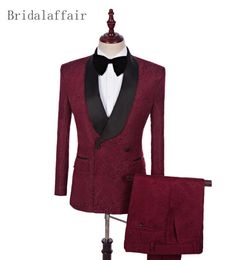 2018 hombres traje de boda Blazers masculinos Slim Fit trajes para hombres padrino (chaqueta + pantalones) trajes de cena de fiesta Formal de negocios hechos a medida