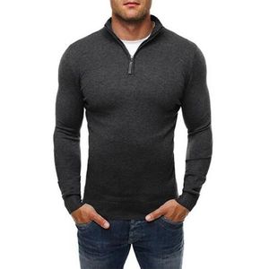 Nieuwe Design Mens Pullover Sweaters Casual Trui Turtleneck Slim Fit Breien Mens Rits Truien Mannelijke Pullover met Plus Size M-XXXL