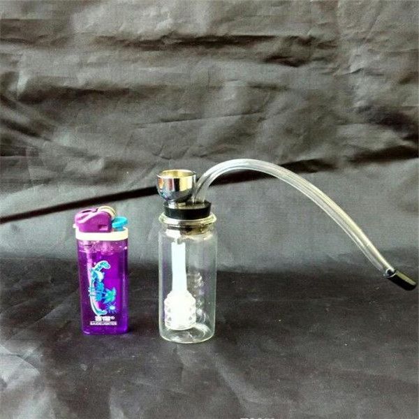 Mini botella de agua de vidrio Venta al por mayor Bongs de vidrio Quemador de aceite Tubos de agua de vidrio Plataformas petroleras Fumar gratis