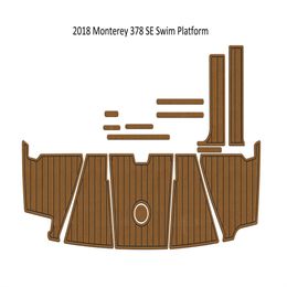 2018 Monterey 378 SE Swim Platfrom Step Pad Boat Piso de cubierta de teca sintética de espuma EVA