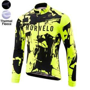 Morvelo Pro Team – veste de cyclisme coupe-vent en polaire pour homme, manteau d'échauffement thermique pour vtt, collection hiver 2024