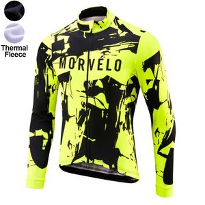 2024 Morvelo Pro Team Winter Fleece Winddicht Fietsen Jas Wind Thermische Mtb Fietsen Jas heren Warm Up Jas