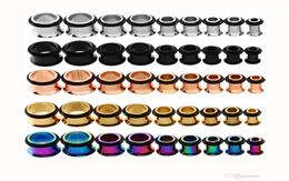 2018 Nouveau lot 18pcs 16 mm10 mm en acier inoxydable bouchons tunnels Trumpet pelures extension perçage bijoux accessoires 6763802