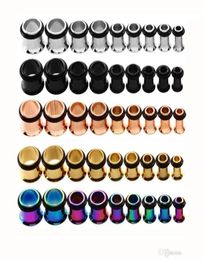 2018 NIEUW 18PCS LOT 16mm10mm roestvrijstalen oordoppluggen Tunnels trompet peelingen ooruitbreiding piercing sieraden accessoires6240809