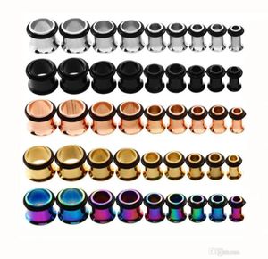 2018 NIEUW 18PCS LOT 16mm10mm roestvrijstalen oordoppluggen Tunnels trompet peelingen ooruitbreiding piercing sieraden accessoires3645477