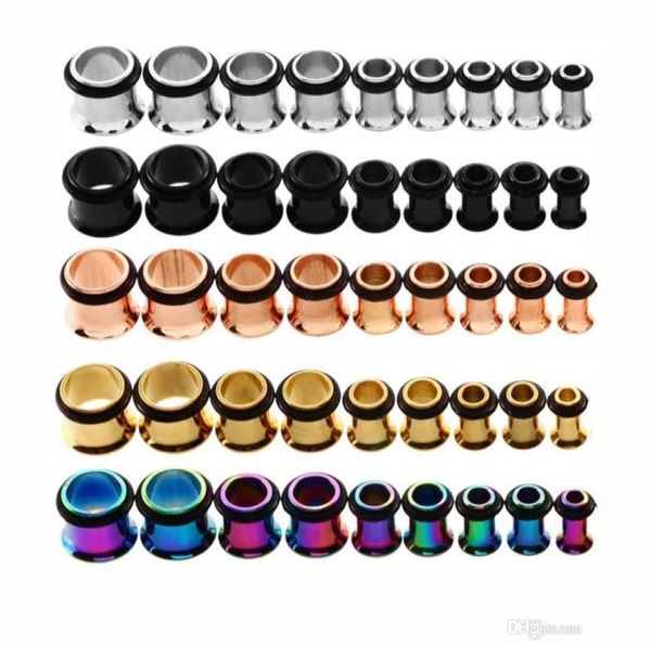 2018 Nouveau lot 18pcs 16 mm10 mm en acier inoxydable bouchons tunnels Trumpet pelures extension Piercing bijoux accessoires 3465971