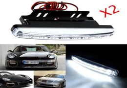 2018 nouveau 2 pièces 6000K voiture Led diurne conduite lumière courante 8LED DRL voiture antibrouillard étanche lumière blanche DC 12V4422220