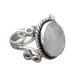 2018 Nieuwe Collectie 1pc Boho Sieraden Zilveren Natuurlijke Maansteen Gepersonaliseerde Ring Cadeau Verbazingwekkende Hot Koop 20 maart