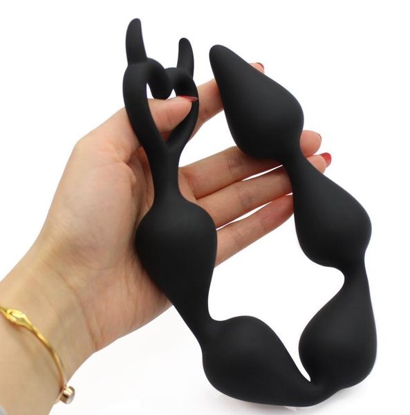 2018 NUEVA LLEGA Big Big Silicone Anal Beads Bulto flexible Butt Toys Toys Sex Products Unisex Anal Balls 3635 CM S9243934534