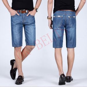 2018 nouveauté hommes Jeans courts nouvel été mâle couleur unie coton trous Denim Shorts décontracté genou longueur jeans shorts JYT-2000