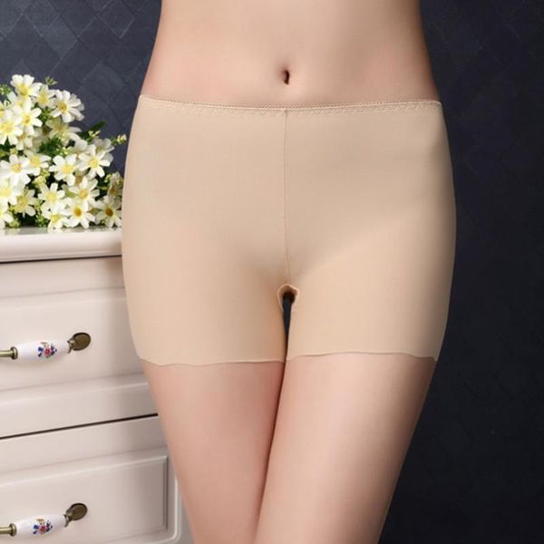 2018 Nouvelle Arrivée D'été Femmes Pantalons De Sécurité Sans Couture Grande Taille Glace Soie Garçon Shorts Boxer Sexy Femme Mémoires Culottes Sous-Vêtements Chauds