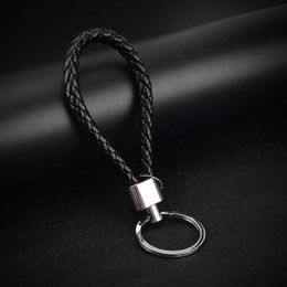 2018 nouveauté unisexe tressé en cuir corde à la main Waven porte-clés alliage porte-clés voiture porte-clés hommes femmes porte-clés Chaveiro