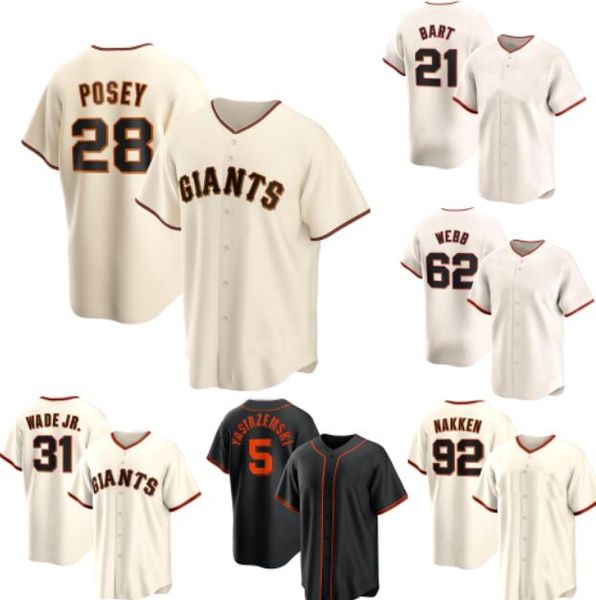 28 POSEY camisetas de béisbol yakuda tienda local en línea moda Cool Base Jersey dhgate Descuento Diseño 35 Crawford 92 NAKKEN 21 BART 8 PENCE 62 WEBB