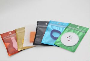 2018 nouvelle pochette colorée de fermeture éclair de sac de papier d'aluminium avant clair avec le sac d'emballage en plastique coloré d'or bleu noir