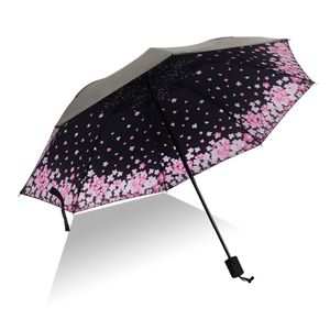 nouveau designer de luxe grands parapluies pliants coupe-vent coloré trois volets flamant inversé 8ribs doux cadeau créatif décor à la maison