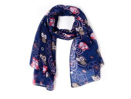 2018 Nouveau hibou mignon dans des écharpes à imprimé arbre châles femmes fashion animal imprimé écharpe hijab animal foulard hijab beau 2009699