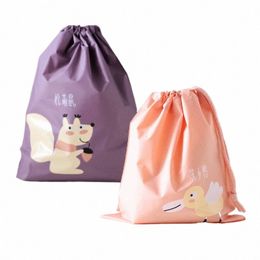 2018 nouveaux sacs à chaussures imperméables mignons sac à cordon portable impression Carto organisateur de voyage pochette cosmétique paquet de vêtements g1kr #