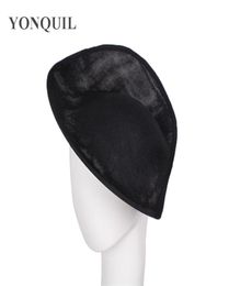 2018 Nouveau design Imitation SINAMAY 30CM noir derby grand Fascinator Base femmes chapeau de mariage casque fête église bricolage cheveux accessori9297131