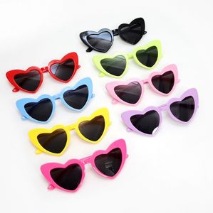 Lunettes de soleil KID en forme de cœur pour enfants, grand cadre, mode, mignon, Sexy, rétro, œil de chat, Vintage, lunettes de soleil UV400, lunettes de protection