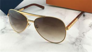 Nouveaux hommes conception lunettes de soleil attitude pilote lunettes de soleil 0339U style surdimensionné extérieur vintage classique modèle UV400 lentille avec étui