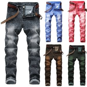 2018 Nouveau Mode Hommes Jeans Occasionnels Pantalon Slim Skinny Stretch Rétro Denim Pantalon Lavé Jean Joggers Plus Taille 29-42 Y19060501