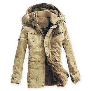 2018 nieuwe mode winterjas mannen uitloper ademend warme jas parkas verdikking casual katoen gewatteerde jas fleece parka's