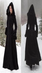 2018 NIEUWE FUR HALLOWMAS HUWMAS Mantels Winterbruiloft Capes Wicca Robe Warm Coats Bride Jacket Christmas Black Events Accessoires6584461