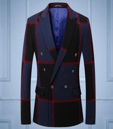 2018 NIEUWE GROOM Wedding Suits Blazer Mens gestreepte jas afdruk Dubbelkist met dubilisbakken Jassen Designer Mens Suit Blazer S3XL6479779