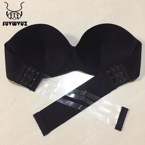 2018 New Half Cup (1/2 Cup) Underwire Backless Strapless Sexy de una pieza Push Up Sujetadores invisibles para la calidad del vestido de novia