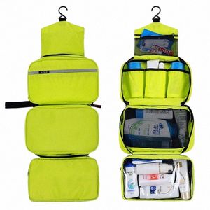 2018 Nouveau sac de toilette suspendu organisateur de voyage sac de maquillage femmes sac cosmétique kits d'ailes unisexe robuste crochet suspendu sacs de douche o3oF #