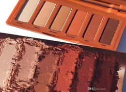 2018 New Heat 6 Color Paleta de sombras de ojos Professional Paleta de sombra de ojos con pinceles de maquillaje Paleta de maquillaje5997404