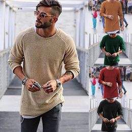 2018 New Hot Fashion Men's Slim Fit Hip-Hop Manches Longues Muscle Tee T-Shirts Tops Blouse USA D19010901