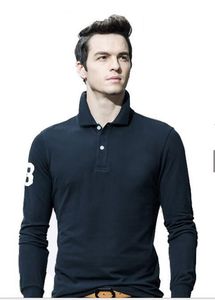 Neue heiße verkauf 19 farbe Polo Shirt Männer Große kleine Pferd krokodil Solide Langhülse Sommer Casual Polo Männer nehmen Polos Casual Hemd M-4XL