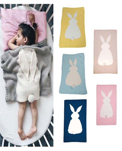 2018 nouveau bébé bébé tricot laine lapin couverture crochet canapé plage couette tapis 6 couleur 2014651