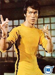 Nuevo Jeet Kune Do juego de la muerte traje mono Bruce Lee clásico amarillo Kung Fu uniformes Cosplay JKD
