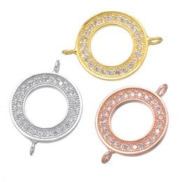 2018 New Loop Round Connectors Handmade Jewelry Crystal Rhinestones Circle Karma Infinity Connectors DIY Bracelet Earrings Finding Wholesale