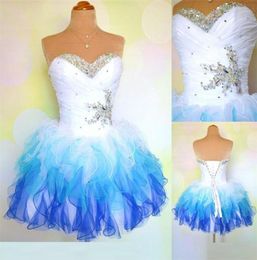 2018 New Lovely in Stock Sweetheart Organza Cheap Short Homecoming Dresses Sweetheart Graduation Dresse Party Prom Formal Gown QS13081192