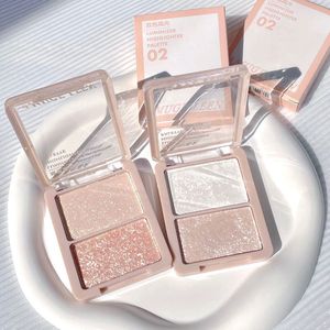 Paleta de iluminadores Brillo Puré de papas Iluminador Gel de maquillaje Rostro y cuerpo Aclarar Sombra de contorno natural