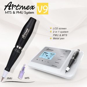 Nieuwe Draagbare MTS PMU-systeem ArtMEX V9 Permanente Make-up Tattoo Pen Machine Eye Brow Lip Rotary Beauty Spa