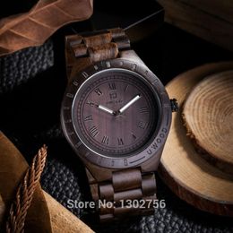 2018 nuevo reloj analógico de madera de sandalia negra Natural UWOOD Japón MIYOTA movimiento de cuarzo relojes de madera vestido reloj de pulsera para Unisex2578