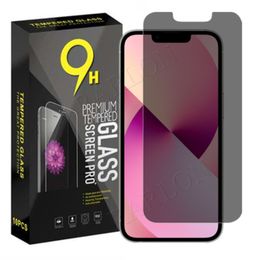 Protector de pantalla de privacidad 9H Película de vidrio templado antiespía con corte para iPhone 15 14 Pro Max 14Plus 13 13Pro 12 Mini 11 XR XS X 8 7 6 plus con paquete al por menor