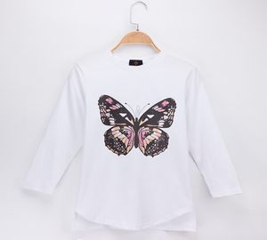 2018 Nouveau produit Vêtements pour enfants T-shirt pour enfants Imprimé papillon Complet 100 coton Enfant T-shirts longs Fille Chemise Bébé Tops Teen Tee 2332620