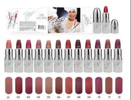 2018 Nieuwe kwaliteit Make Matte Lippenstift 12 Verschillende kleuren 3g 12PiecesLot8168326