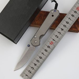 1 Uds. Cuchillo plegable pequeño D2 hoja de lavado de piedra TC4 mango de titanio EDC cuchillos de bolsillo cuchillos de regalo