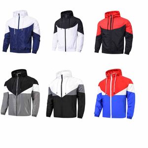 Men Sport Wind Breakher Jackets Colors Patchwork Stijlvolle jassen Casual Sport Outdoor Windschepen voor mannen L-4XL